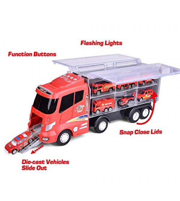 12 in 1 Die-cast Fire Truck Toys