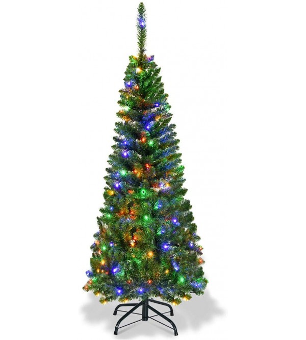 4.5ft Prelit Pencil Christmas Tree