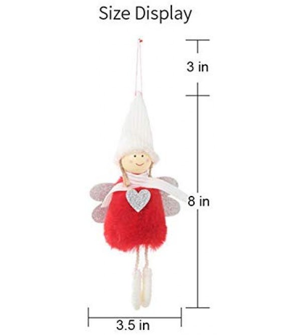Christmas Ornaments for Home Christmas Tree Decorations, Design with Angle Girl 6 Pack